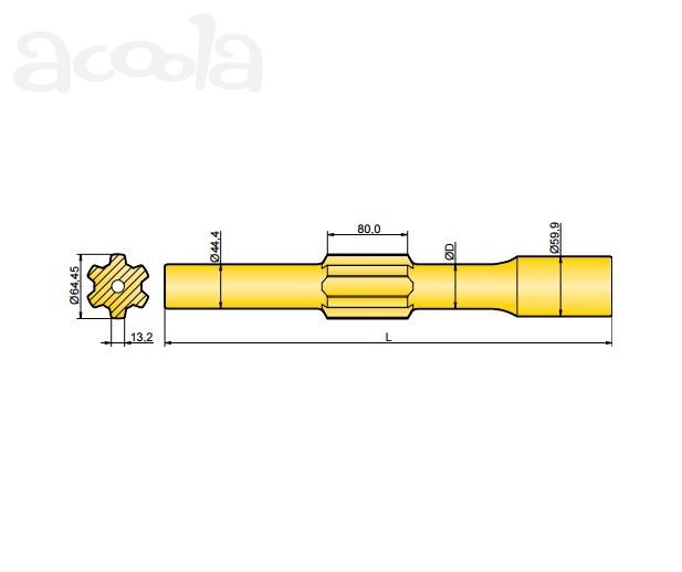 Хвостовик аналог Atlas Copco BBE 57