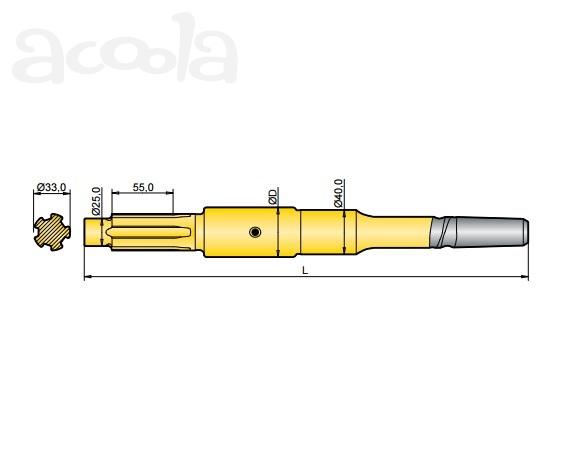 Хвостовик аналог Atlas Copco COP 1028