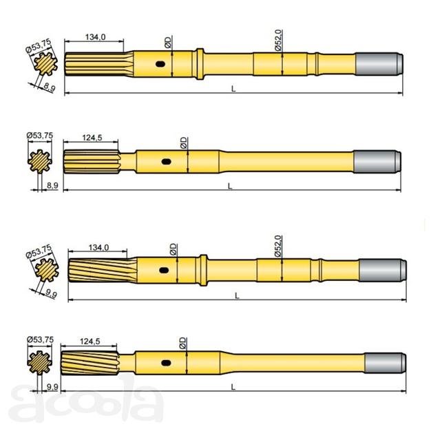 Хвостовик аналог Atlas Copco COP 2150, COP 2150EX, COP 2550, COP 2550EX