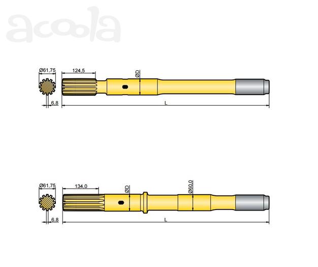 Хвостовик аналог Atlas Copco COP 2560, COP 2560EX
