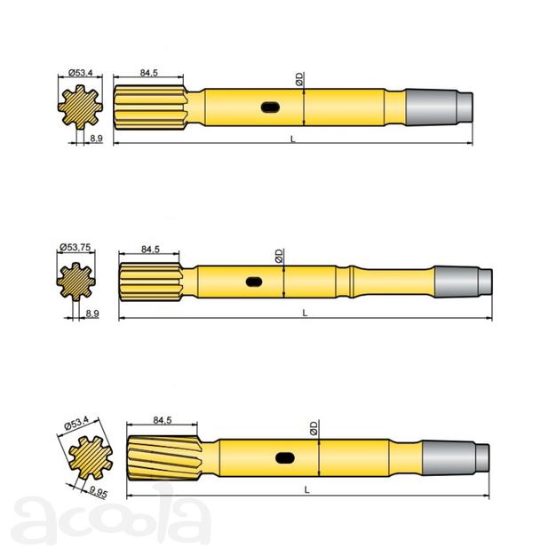 Хвостовик аналог Atlas Copco COP 3038