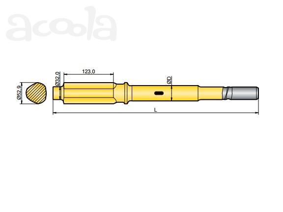 Хвостовик аналог Atlas Copco COP 925/928, COP 932/938