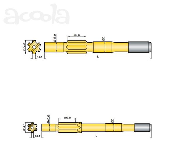 Хвостовик аналог Ingersoll Rand YH 80A, YH 80A RP
