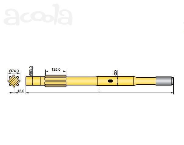 Хвостовик аналог Ingersoll YH 110 VRP, Y 135 RP