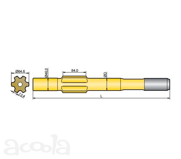 Хвостовик аналог Ingersoll YH 65, YH 70