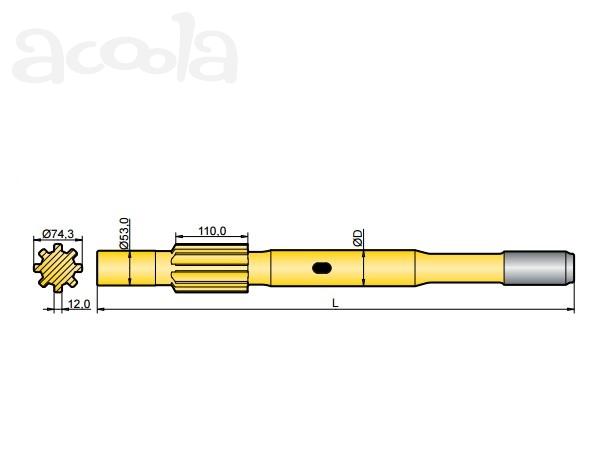 Хвостовик аналог Ingersoll YH 110 V, YH 135