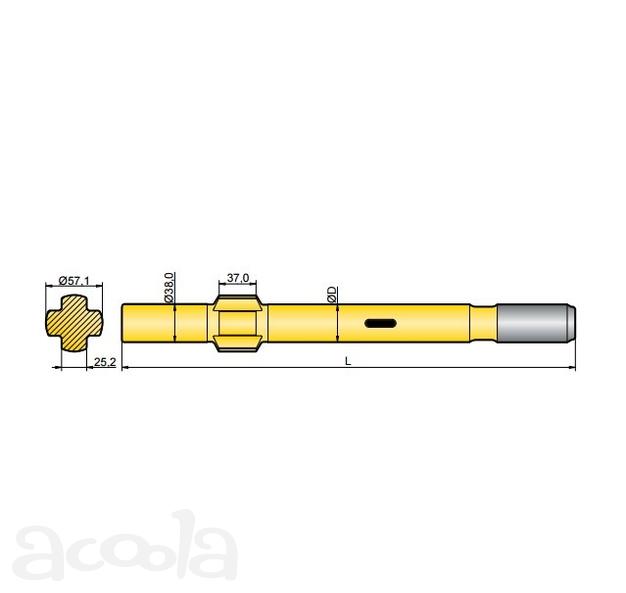 Хвостовик аналог Sandvik/Tamrock 438LS, 438TS, HL538, HL538L, L550S