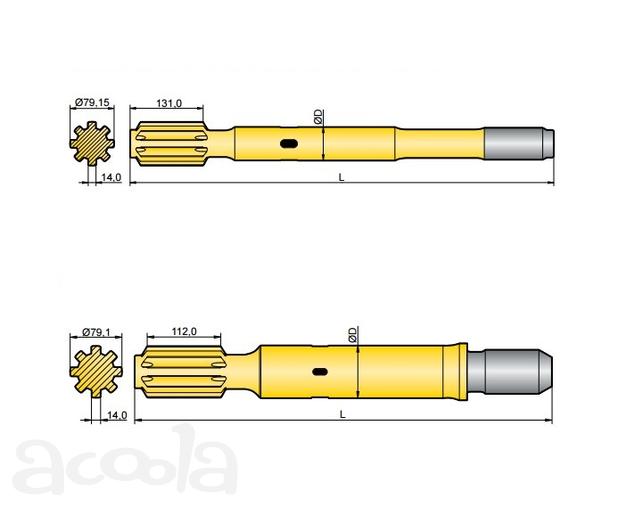 Хвостовик аналог Sandvik/Tamrock HL 1500