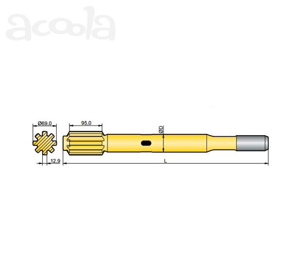 Хвостовик аналог Sandvik/Tamrock HL 700, HL 800