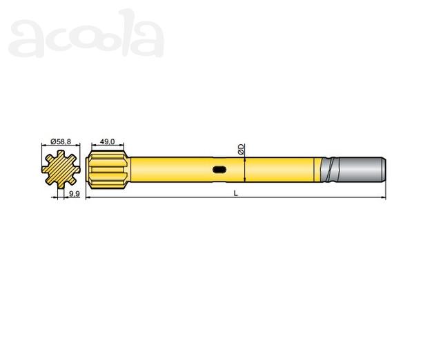 Хвостовик аналог Sandvik/Tamrock HL500, HL500 S