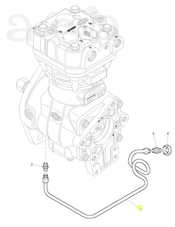 Трубка воздушного компрессора Perkins 3524A003